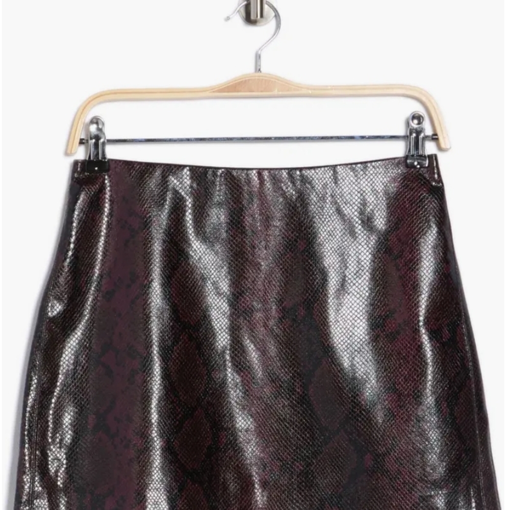 Jason Wu Black and Brown Snake Print Pencil Skirt